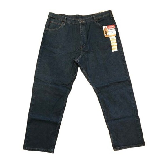 Men's 42x30 Wrangler Jeans Relaxed Fit with Flex Medium Stone - Picture 1 of 3